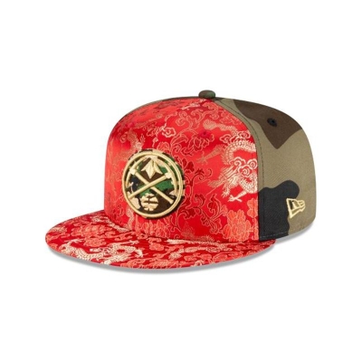 Denver Nuggets Gorra | New Era NBA Dragon Satin 59fifty Fitted Cap Mexico - Verdes